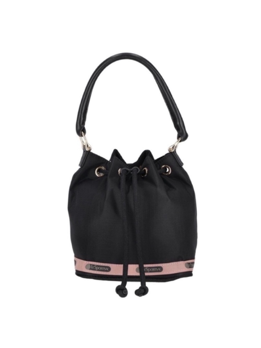 LeSportsac Atelier SMALL DRAWSTRING BAG Black and Pink Bag